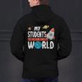 Cute Teacher My Students Are Out Of This World Space Men Women Kids Men's Hoodie Back Print, gift for family, gift for coworker