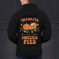 Cute Thanksgiving Teacher Thankful For My Sweetie Pies Mom Men's Hoodie Back Print, gift for family, gift for coworker