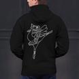 Dancing Turkey Happy Thanksgiving Day Ballet Dance Teacher Men's Hoodie Back Print, gift for family, gift for coworker
