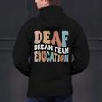 Deaf Dream Team Education Deaf Education Teacher Men's Hoodie Back Print, gift for family, gift for coworker