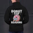 Donut Stop Reading Kawaii Teacher Preschool Kindergarten Men's Hoodie Back Print, gift for family, gift for coworker