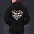 Drama Teacher Heart Pumpkin Ghost Halloween Kids Men's Hoodie Back Print, gift for family, gift for coworker
