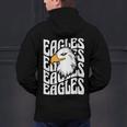 Eagles School Sports Fan Team Spirit Teacher Parent Student Men's Hoodie Back Print, gift for family, gift for coworker