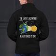 Earth Rotation Earth Day Science Teacher Kids Women Men's Hoodie Back Print, Science Teacher Hoodies, gift for family, gift for coworker