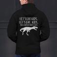 Lets Eat Kids Punctuation Saves Lives Dino Teacher Men Men's Hoodie Back Print, gift for family, gift for coworker