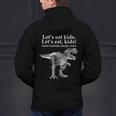 Lets Eat Kids Punctuation Saves Lives Dinosaur Teacher Men's Hoodie Back Print, gift for family, gift for coworker