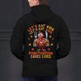 Eat Kids Punctuation Saves Lives Thanksgiving Turkey Teacher Men's Hoodie Back Print, gift for family, gift for coworker