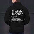 English Teacher Definition Back To School First Day Men's Hoodie Back Print, English Teacher Hoodies, gift for family, gift for coworker
