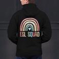 ESL Squad Teacher Crew Team Back To School English Rainbow Men's Hoodie Back Print, Esl Teacher Hoodies, English Teacher Hoodies, gift for family, gift for coworker