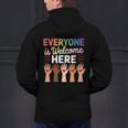 Everyone Is Welcome Here Shirt Teacher Men's Hoodie Back Print, gift for family, gift for coworker