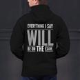 Everything I Say WILL Be On The Exam Teacher For Men Women Men's Hoodie Back Print, gift for family, gift for coworker Everything I Say WILL Be On The Exam Teacher For Men Women Men's Hoodie Back Print, gift for family, gift for coworker