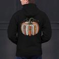 Fall Book Pumpkin Retro Reading Halloween Teacher Librarian Men's Hoodie Back Print, gift for family, gift for coworker