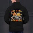 Fall In Love With Learning Fall Teacher Thanksgiving Retro Men's Hoodie Back Print, gift for family, gift for coworker Fall In Love With Learning Fall Teacher Thanksgiving Retro Men's Hoodie Back Print, gift for family, gift for coworker