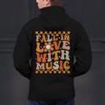 Fall In Love With Music Groovy Thanksgiving Music Teacher Men Women Girls Kids Men's Hoodie Back Print, Groovy Teacher Hoodies, gift for family, gift for coworker Fall In Love With Music Groovy Thanksgiving Music Teacher Men Women Girls Kids Men's Hoodie Back Print, Groovy Teacher Hoodies, gift for family, gift for coworker