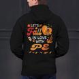 Lets Fall In Love With PE Teacher Thanksgiving Men's Hoodie Back Print, Pe Teacher Hoodies, gift for family, gift for coworker