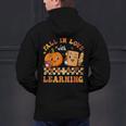 Fall In Love With Reading Book Autumn Pumpkins And Teachers Men's Hoodie Back Print, gift for family, gift for coworker