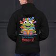Feed The Reading Monster Halloween Teacher Men's Hoodie Back Print, gift for family, gift for coworker Feed The Reading Monster Halloween Teacher Men's Hoodie Back Print, gift for family, gift for coworker