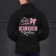 First Day Of School Teacher Girl Coquette Hello Kindergarten Men's Hoodie Back Print, gift for family, gift for coworker First Day Of School Teacher Girl Coquette Hello Kindergarten Men's Hoodie Back Print, gift for family, gift for coworker