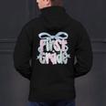 First Grade Coquette Bow Girls Teacher Team 1st Grade Squad Men's Hoodie Back Print, First Grade Teacher Hoodies, gift for family, gift for coworker First Grade Coquette Bow Girls Teacher Team 1st Grade Squad Men's Hoodie Back Print, First Grade Teacher Hoodies, gift for family, gift for coworker