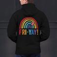 Fri-Yay Friyay Rainbow Colors Teacher Childrens Fun Designs Men's Hoodie Back Print, gift for family, gift for coworker Fri-Yay Friyay Rainbow Colors Teacher Childrens Fun Designs Men's Hoodie Back Print, gift for family, gift for coworker