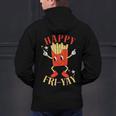 Fun Teacher Happy Fri Yay French Fries Friday Lovers Men's Hoodie Back Print, gift for family, gift for coworker