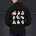 Ghost Book Reading Halloween Books Lover Teacher Kids Men's Hoodie Back Print, gift for family, gift for coworker