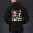 Ghost Christmas Reading Book Lover Library Christmas Teacher Men's Hoodie Back Print, gift for family, gift for coworker