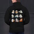 Ghost Reading Teacher Halloween Librarian Book Lover School Men's Hoodie Back Print, gift for family, gift for coworker Ghost Reading Teacher Halloween Librarian Book Lover School Men's Hoodie Back Print, gift for family, gift for coworker