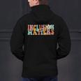 Gnoovy Vintage Inclusion Matters Special Education Teacher Men's Hoodie Back Print, gift for family, gift for coworker Gnoovy Vintage Inclusion Matters Special Education Teacher Men's Hoodie Back Print, gift for family, gift for coworker