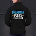 Grammar Police Comma Unit English Teacher Grammar Teacher For Men Women Men's Hoodie Back Print, English Teacher Hoodies, gift for family, gift for coworker