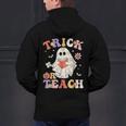 Groovy Halloween Trick Or Teach Retro Floral Ghost Teacher Men's Hoodie Back Print, Groovy Teacher Hoodies, gift for family, gift for coworker Groovy Halloween Trick Or Teach Retro Floral Ghost Teacher Men's Hoodie Back Print, Groovy Teacher Hoodies, gift for family, gift for coworker