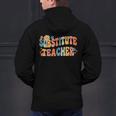 Groovy Substitute Teacher Retro Teacher Back To School Men's Hoodie Back Print, Groovy Teacher Hoodies, gift for family, gift for coworker Groovy Substitute Teacher Retro Teacher Back To School Men's Hoodie Back Print, Groovy Teacher Hoodies, gift for family, gift for coworker