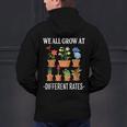 We All Grow At Different Rates Back To School Teacher Men's Hoodie Back Print, gift for family, gift for coworker