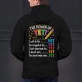 Growth Mindset Teacher Power Of Yet Inspirational Men's Hoodie Back Print, gift for family, gift for coworker