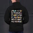 Halloween Alphabet ABCs Learning Kindergarten Teacher Men Women Kids Men's Hoodie Back Print, gift for family, gift for coworker Halloween Alphabet ABCs Learning Kindergarten Teacher Men Women Kids Men's Hoodie Back Print, gift for family, gift for coworker