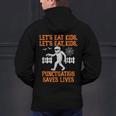 Halloween Lets Eat Kids Punctuation Teacher Men's Hoodie Back Print, gift for family, gift for coworker