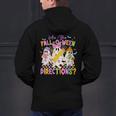 Halloween Floral Ghost Teacher Are You Falloween Directions Men's Hoodie Back Print, gift for family, gift for coworker