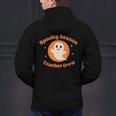 Halloween Teacher Crew Spooky Season Retro Ghost Men's Hoodie Back Print, gift for family, gift for coworker