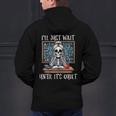 Halloween Teacher I'Ll Just Wait Until It's Quiet Women Men's Hoodie Back Print, gift for family, gift for coworker Halloween Teacher I'Ll Just Wait Until It's Quiet Women Men's Hoodie Back Print, gift for family, gift for coworker