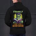 Halloween Teacher Librarian Frankenstein Reading Books Men's Hoodie Back Print, gift for family, gift for coworker Halloween Teacher Librarian Frankenstein Reading Books Men's Hoodie Back Print, gift for family, gift for coworker