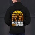 Halloween Teachers Science Math Teachers Love Brains Men's Hoodie Back Print, Science Teacher Hoodies, gift for family, gift for coworker