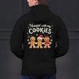 Hangin With My Cookies Gingerbread Christmas Teacher Men's Hoodie Back Print, gift for family, gift for coworker