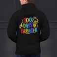 Happy 100th Day Of School 100 Days Brighter Girls Teacher Men's Hoodie Back Print, gift for family, gift for coworker