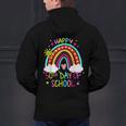 Happy 50th Days Of School Rainbow Teacher 50 Days Smarter Men's Hoodie Back Print, gift for family, gift for coworker Happy 50th Days Of School Rainbow Teacher 50 Days Smarter Men's Hoodie Back Print, gift for family, gift for coworker
