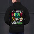 Happy First Day Of School Teacher Back To School Student Men's Hoodie Back Print, gift for family, gift for coworker