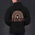 Happy Fri-Yay Friday Lovers Fun Teacher Leopard Rainbow Men Women Girls Kids Men's Hoodie Back Print, gift for family, gift for coworker