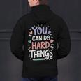 You Can Do Hard Things Test Day Teacher Kids Men's Hoodie Back Print, gift for family, gift for coworker You Can Do Hard Things Test Day Teacher Kids Men's Hoodie Back Print, gift for family, gift for coworker