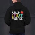 Hello First Grade Team 1st Grade Back To School Teacher Kids Men's Hoodie Back Print, First Grade Teacher Hoodies, gift for family, gift for coworker Hello First Grade Team 1st Grade Back To School Teacher Kids Men's Hoodie Back Print, First Grade Teacher Hoodies, gift for family, gift for coworker