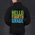 Hello Fourth Grade Shirt 4th Grade Boy Girl Student Teacher Men's Hoodie Back Print, 4th Grade Teacher Hoodies, gift for family, gift for coworker