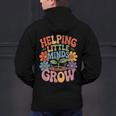 Helping Little Minds Grow Teacher First Day Back To School Men's Hoodie Back Print, gift for family, gift for coworker Helping Little Minds Grow Teacher First Day Back To School Men's Hoodie Back Print, gift for family, gift for coworker